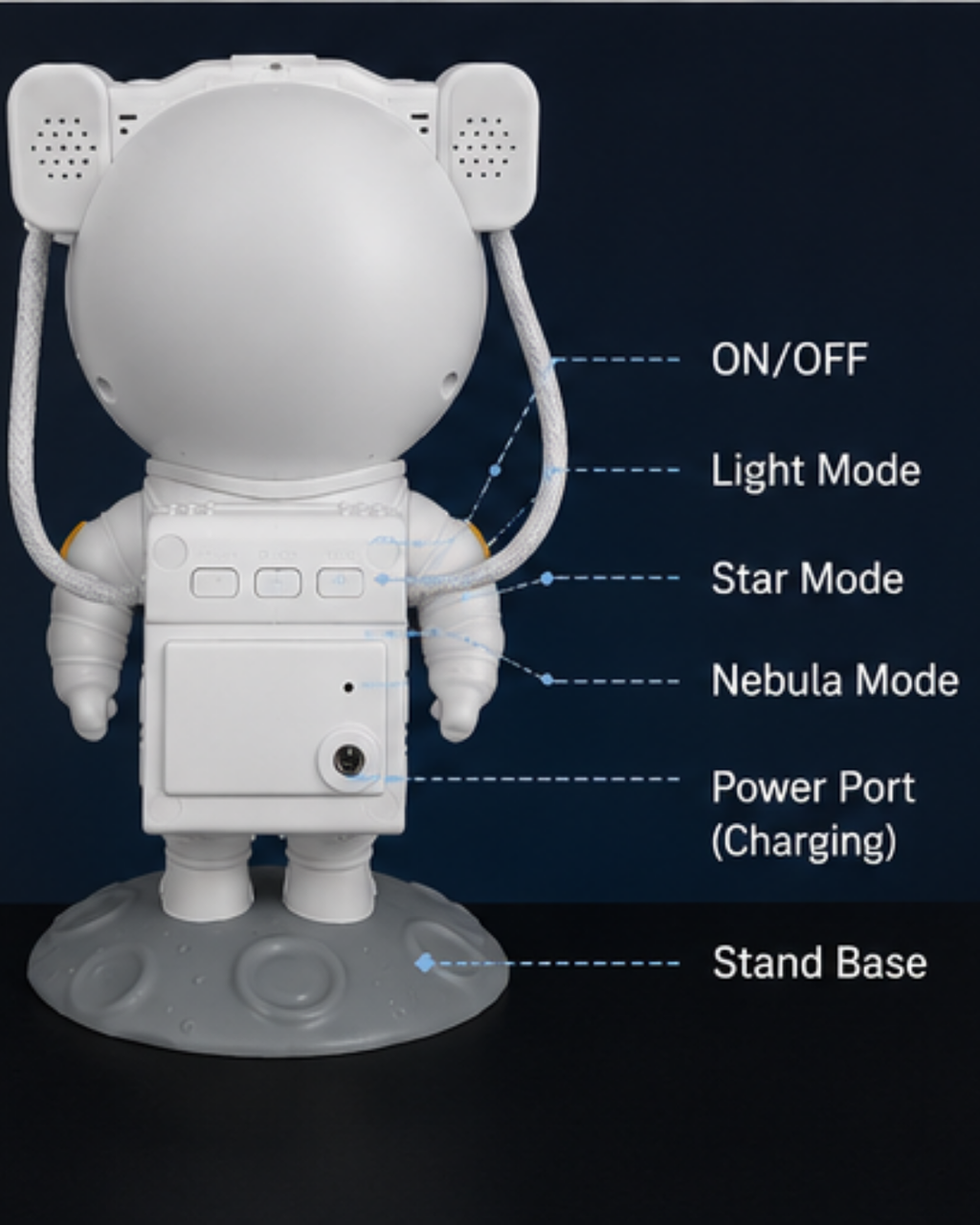 ASTRONAUT STAR PROJECTOR LAMP WITH LOUDSPEAKER