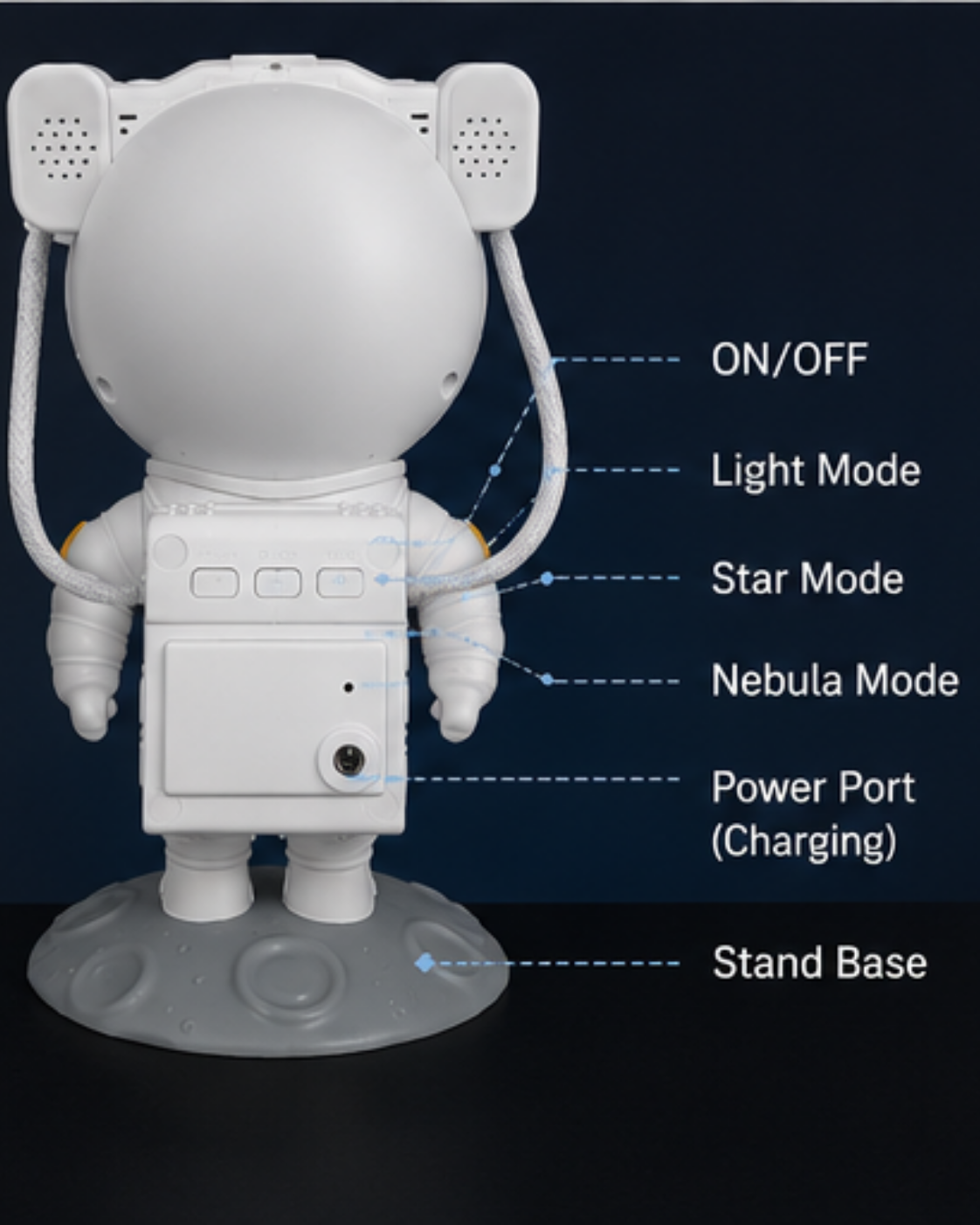 ASTRONAUT STAR PROJECTOR LAMP WITH LOUDSPEAKER
