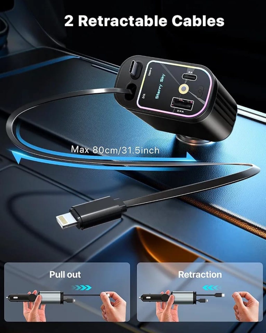 5-IN-1 CAR FAST CHARGER